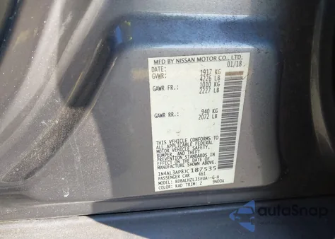 2018 Nissan Altima 2.5 Sr z USA, uszkodzony, nr VIN 1N4AL3AP8JC187535